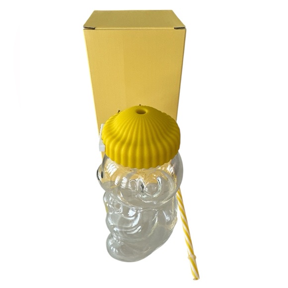 La La Land Kind Cafe Glass Yellow Bear Limited Edition New In Box 20 Ounces New - Picture 7 of 8